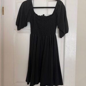J Crew cottage core black milkmaid dress mini black xs